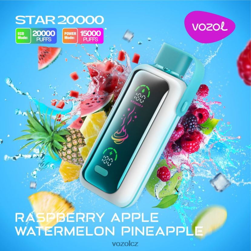 VOZOL STAR 20 000 malina jablko meloun ananas 6F2V6618 | Vozol Vape Flavours
