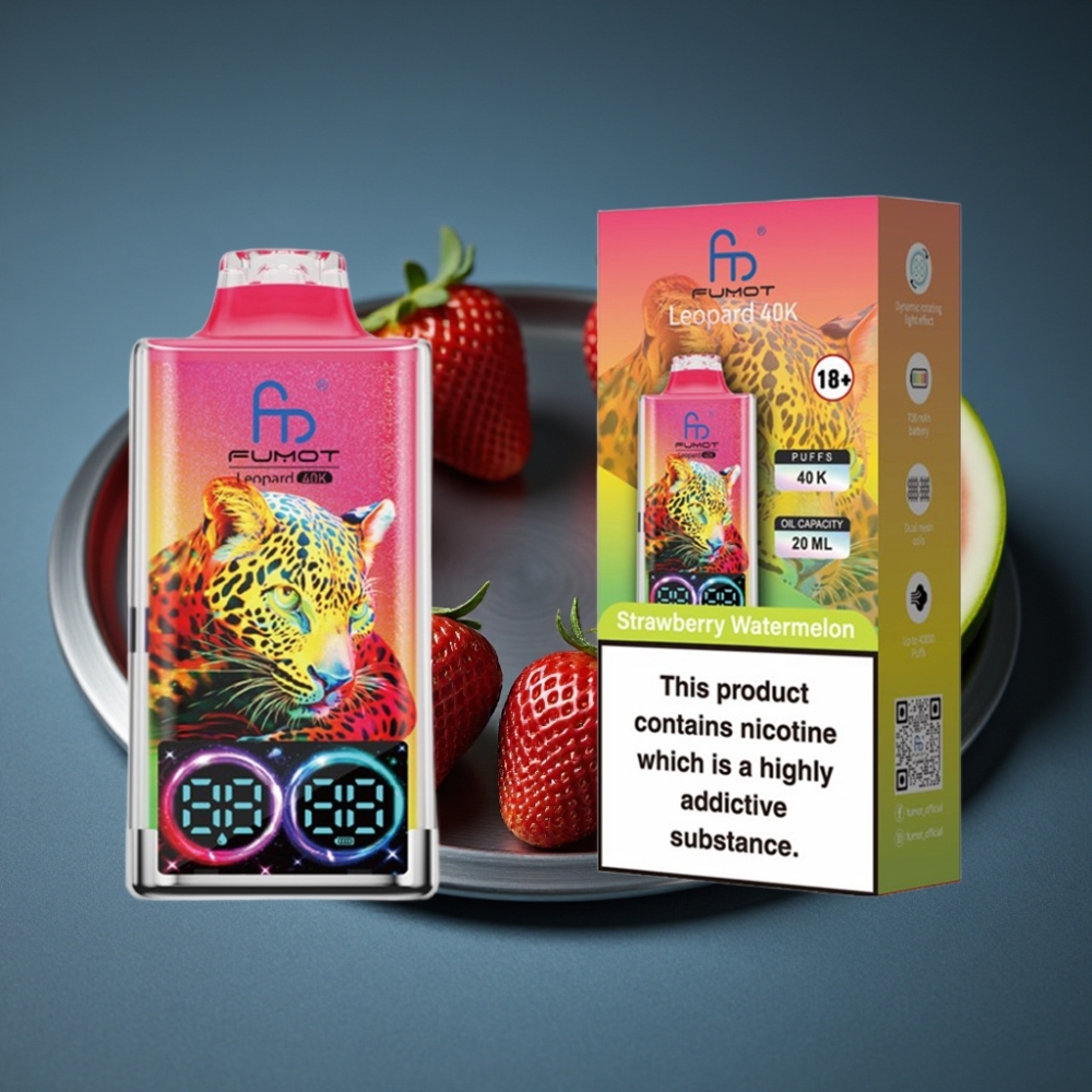 Fumot Leopard 40K Puffs Jahodový Meloun Dual Mesh 700mAh Type-C