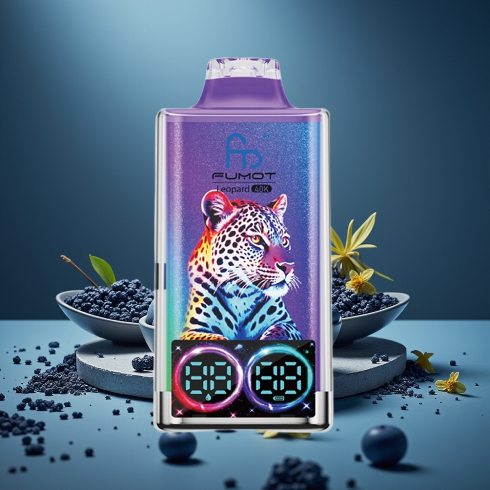 Fumot Leopard 40K Puffs Pan Modrý Dual Mesh 700mAh Type-C