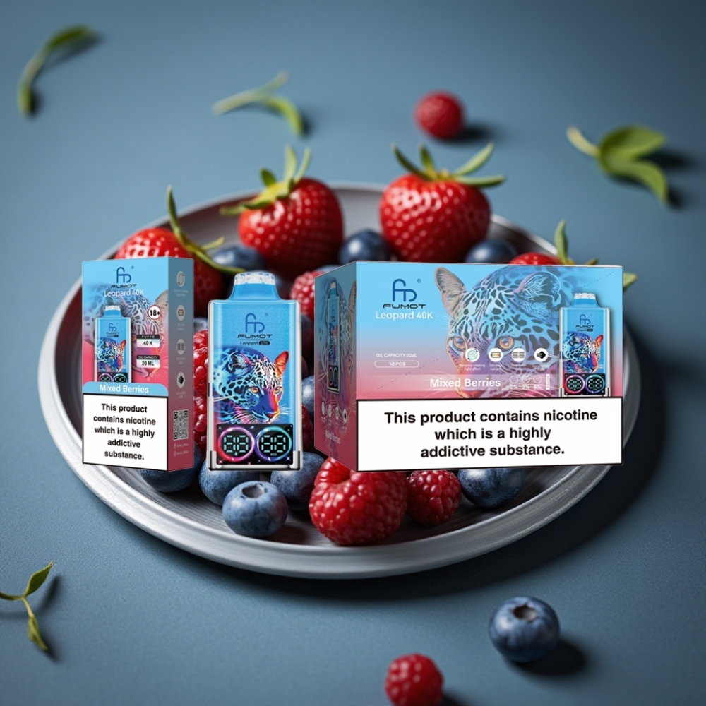 Fumot Leopard 40K Puffs Směs Bobulí, Dual Mesh, 700mAh, Typ-C