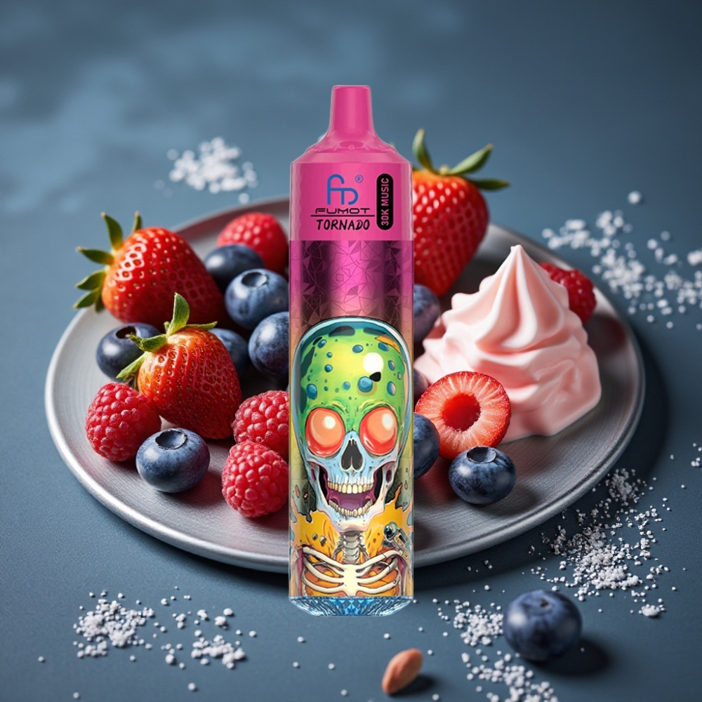 Fumot RandM Tornado 30000 Puffs 30mL 5% Borůvka Jahoda Malina Zmrzlina