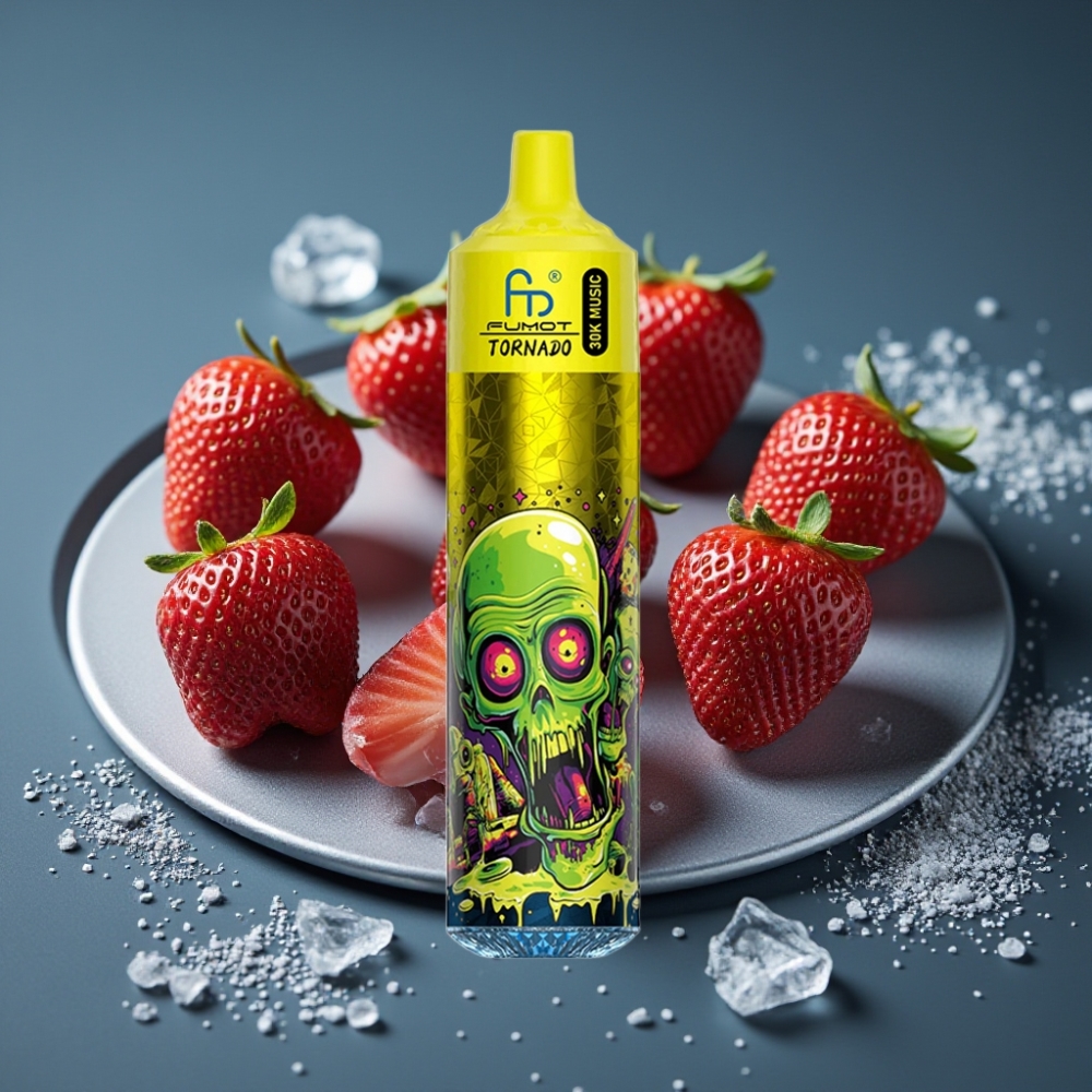 Fumot RandM Tornado 30000 Puffs Jahoda Led 30mL 5% 1.0 Ohm