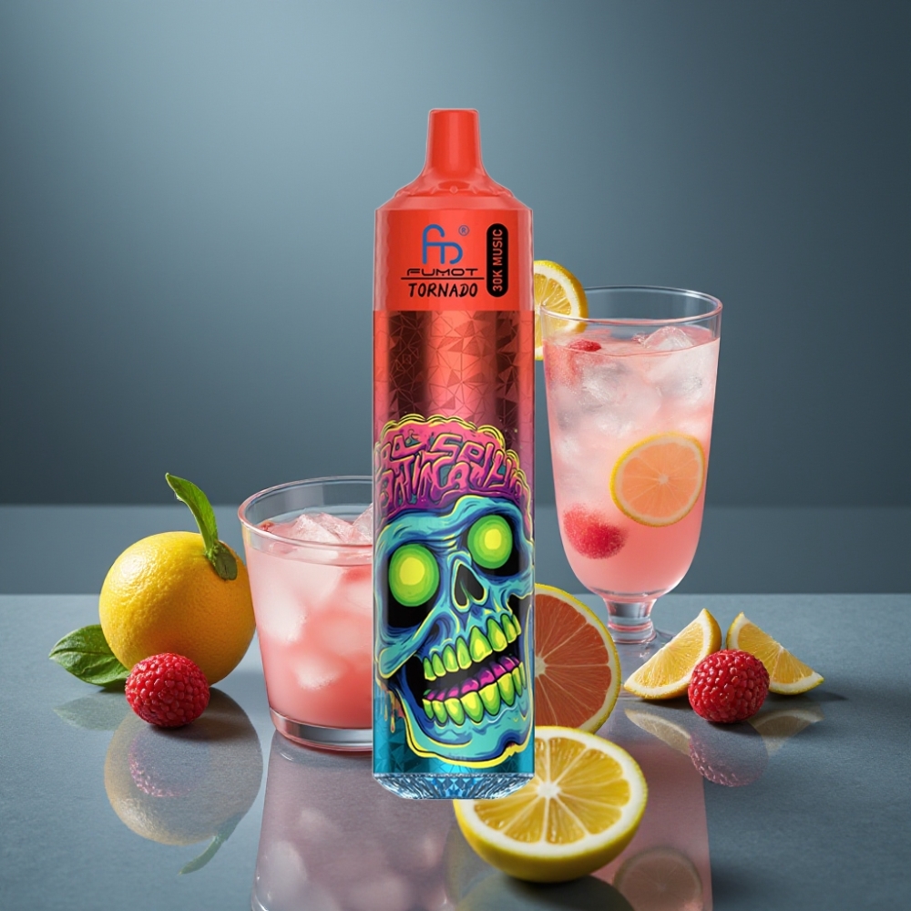 Fumot RandM Tornado 30000 Puffs růžová limonáda 30mL 5% LED