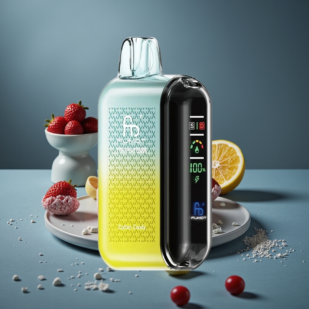 Fumot Tornado 20000 Puffs Bavlněná cukrová vata Dual Mesh Coil 20ml 850mAh