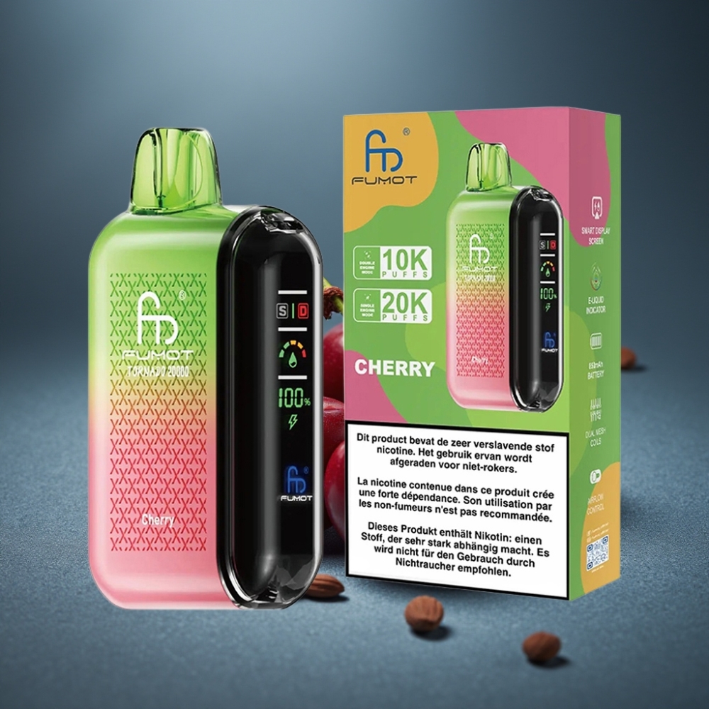 Fumot Tornado 20000 Puffs Cherry 20ml Dual Mesh 850mAh