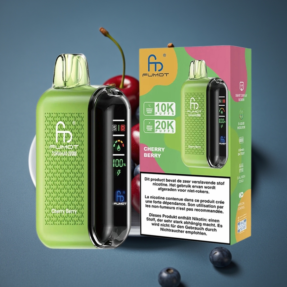 Fumot Tornado 20000 Puffs Dual Mesh 20ml 850mAh Třešňové Bobule
