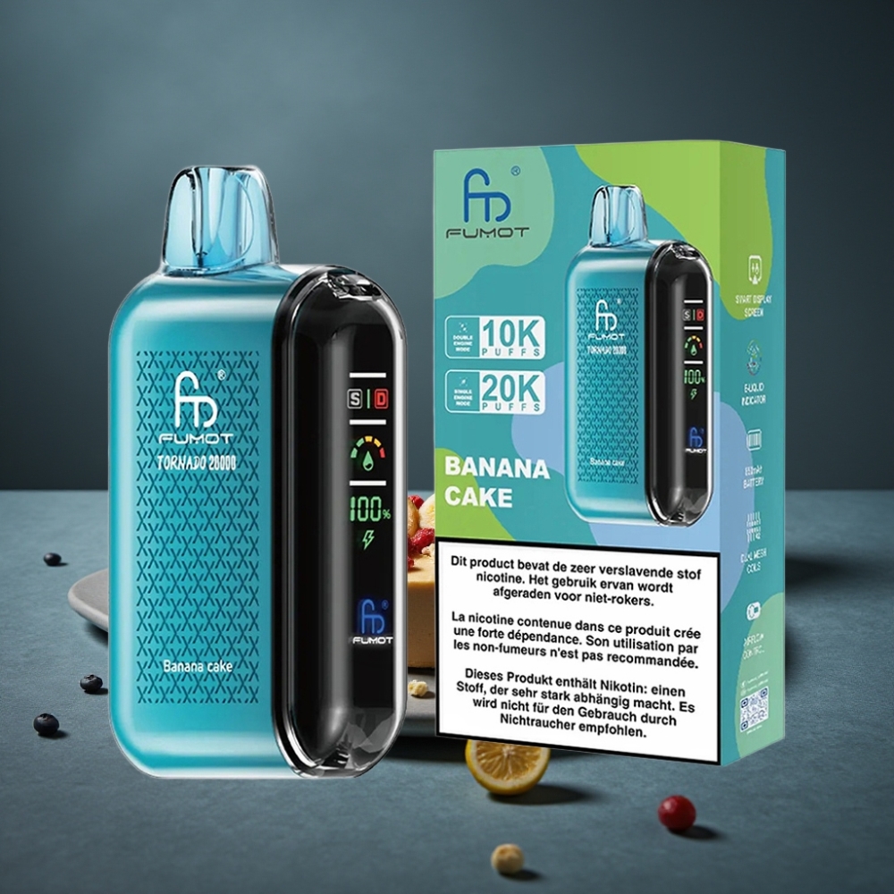 Fumot Tornado 20000 Puffs Dual Mesh Coil Banánový Dort