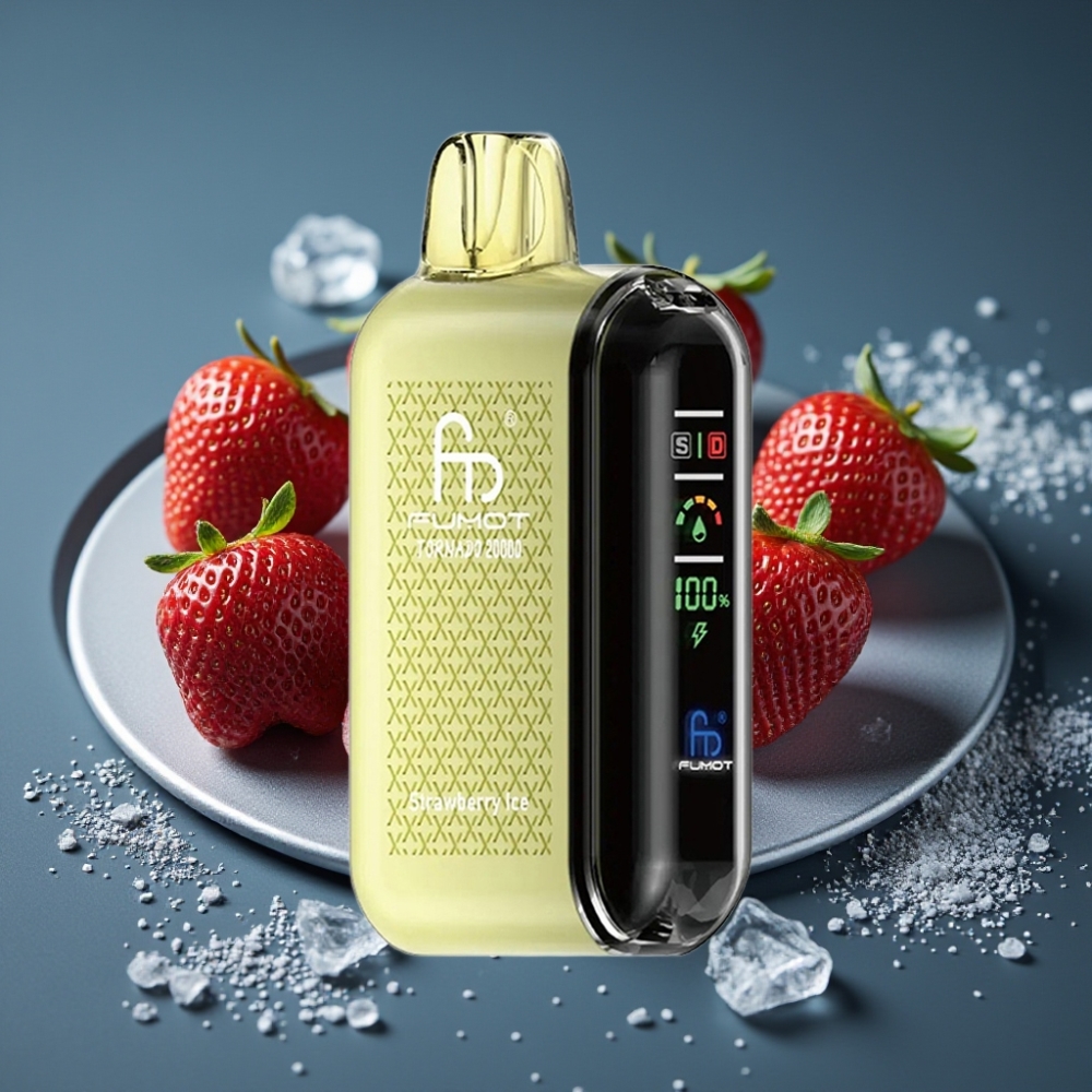 Fumot Tornado 20000 Puffs Jahoda Led Dual Mesh 20ml 850mAh