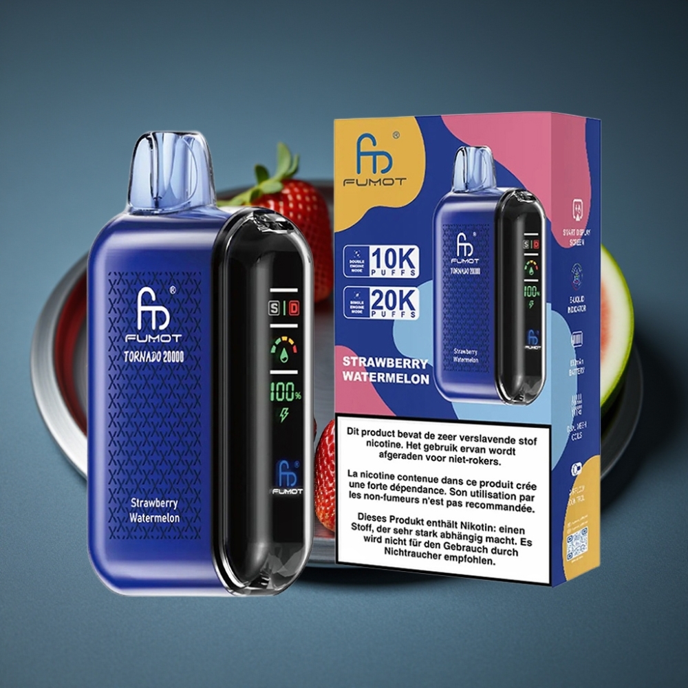 Fumot Tornado 20000 Puffs Jahoda Meloun Dual Mesh Coil 20ml 850mAh