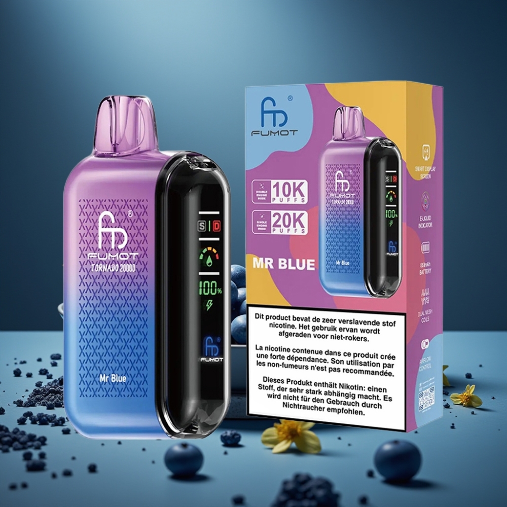 Fumot Tornado 20000 Puffs Mr Blue 20ml Dual Mesh 850mAh