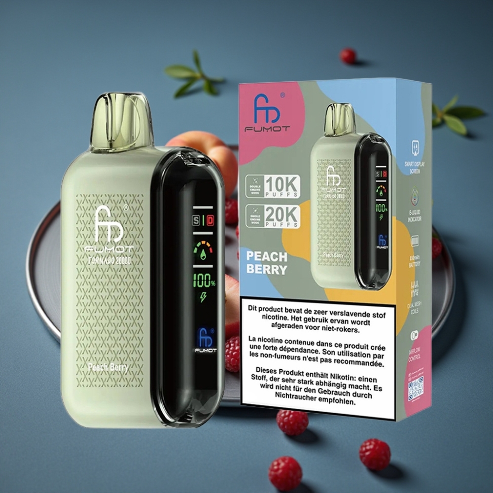 Fumot Tornado 20000 Puffs broskev a bobule 20ml 850mAh