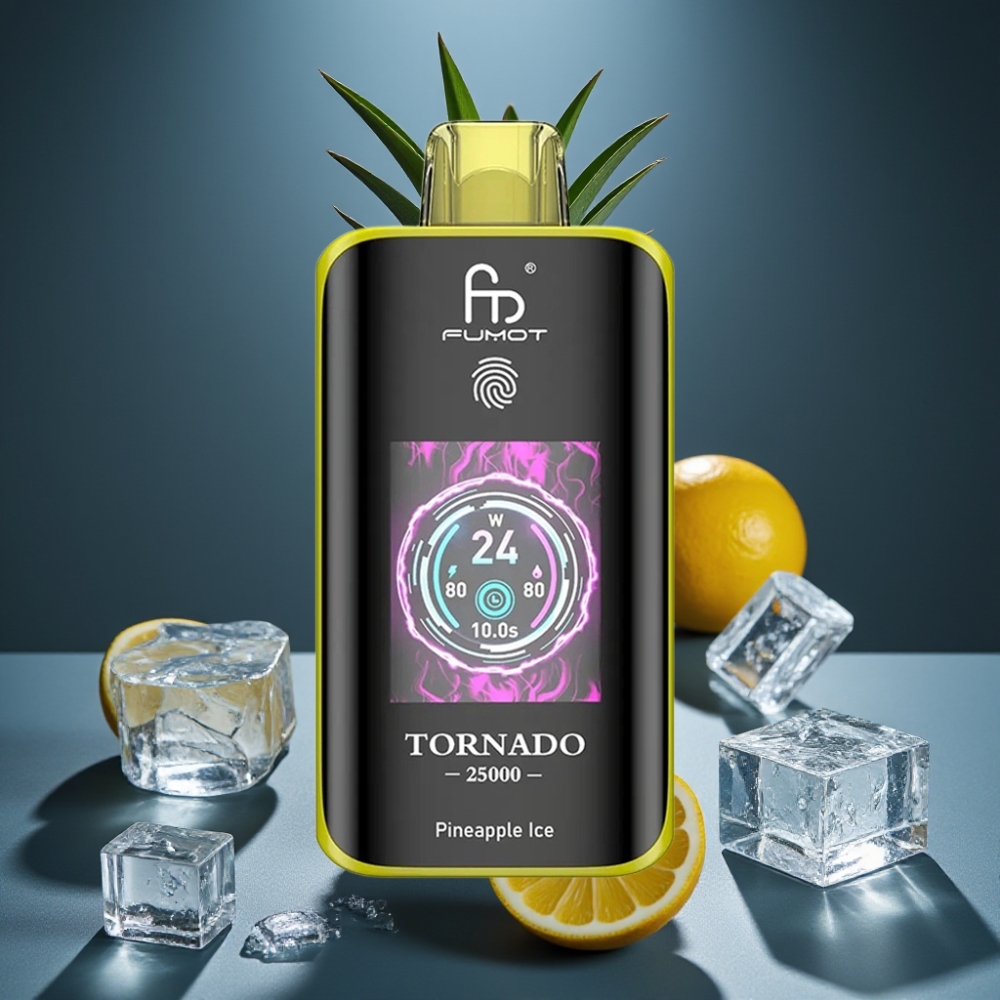 Fumot Tornado 25000 Puffs Ananasový Led HD Screen 700mAh 20ml 0/2%/3%/5%