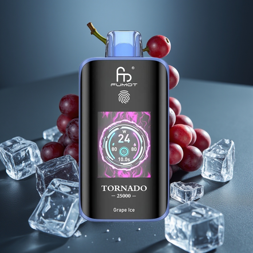 Fumot Tornado 25000 Puffs HD Screen 700mAh 20ml Hroznový Led