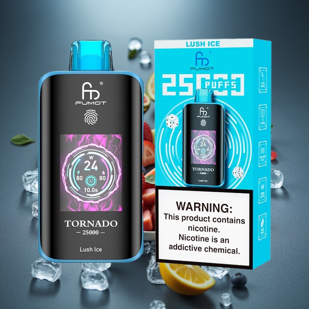 Fumot Tornado 25000 Puffs Lush Ice Ledová svěžest 20ml 700mAh Type-C
