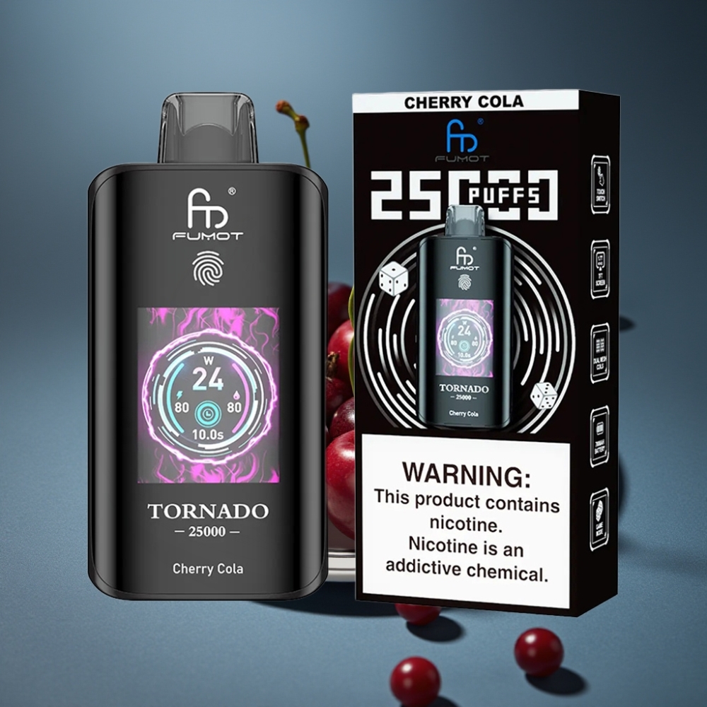 Fumot Tornado 25000 Puffs Višňová Kola HD Screen 700mAh 20ml