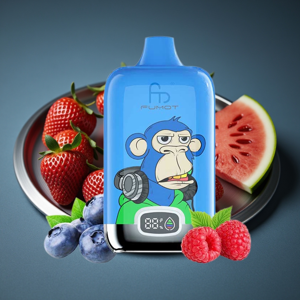 Fumot Tornado Digital Box 12000 Puffs Jahoda Meloun 20ml 550mAh
