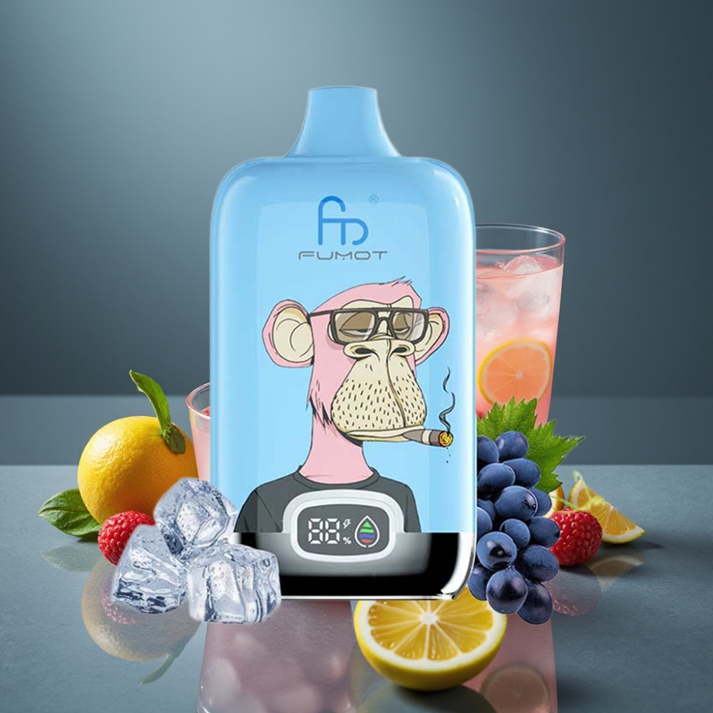 Fumot Tornado Digital Box 12000 Puffs Růžová limonáda 20ml 550mAh