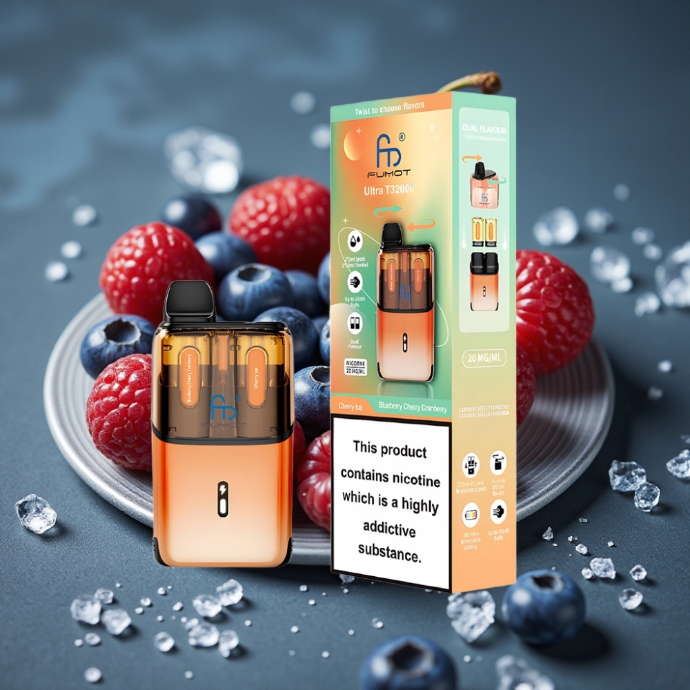 Fumot Ultra T32000 Disposable Vape Borůvka Třešeň Brusinka - Ledová Třešeň 32000 800mAh 24ml
