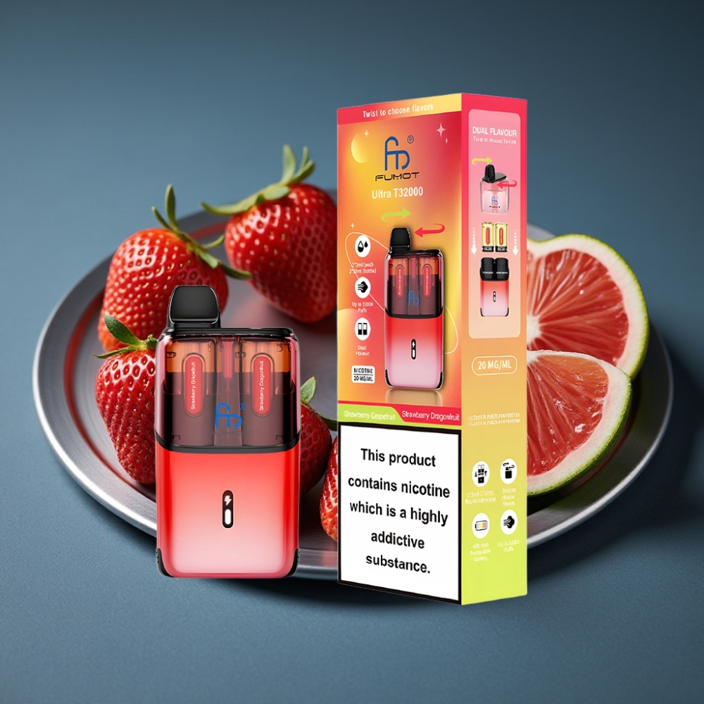 Fumot Ultra T32000 Disposable Vape Jahoda Grapefruit - Jahoda Dragonfruit 32000 puffů 24ml