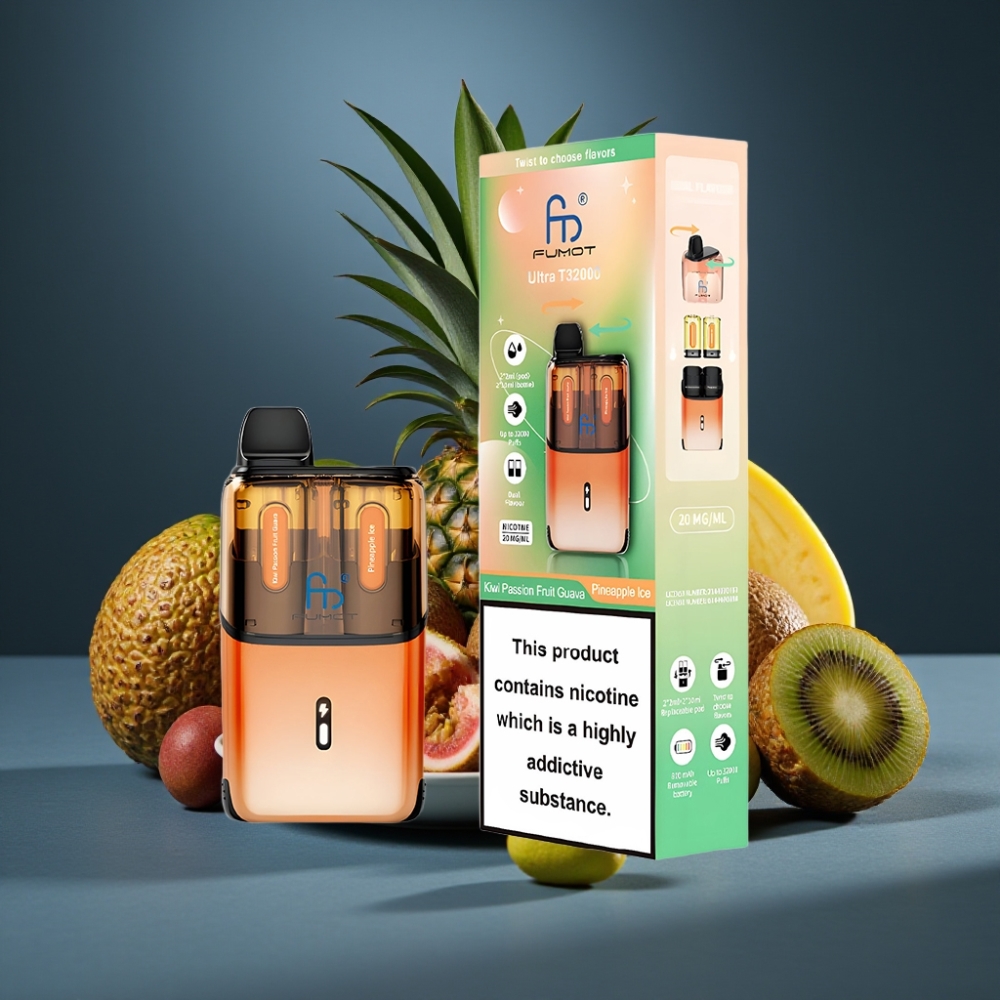 Fumot Ultra T32000 Disposable Vape Kiwi Mučenka Guava - Ananas Ice, 32000 tahů, 800mAh, 24ml