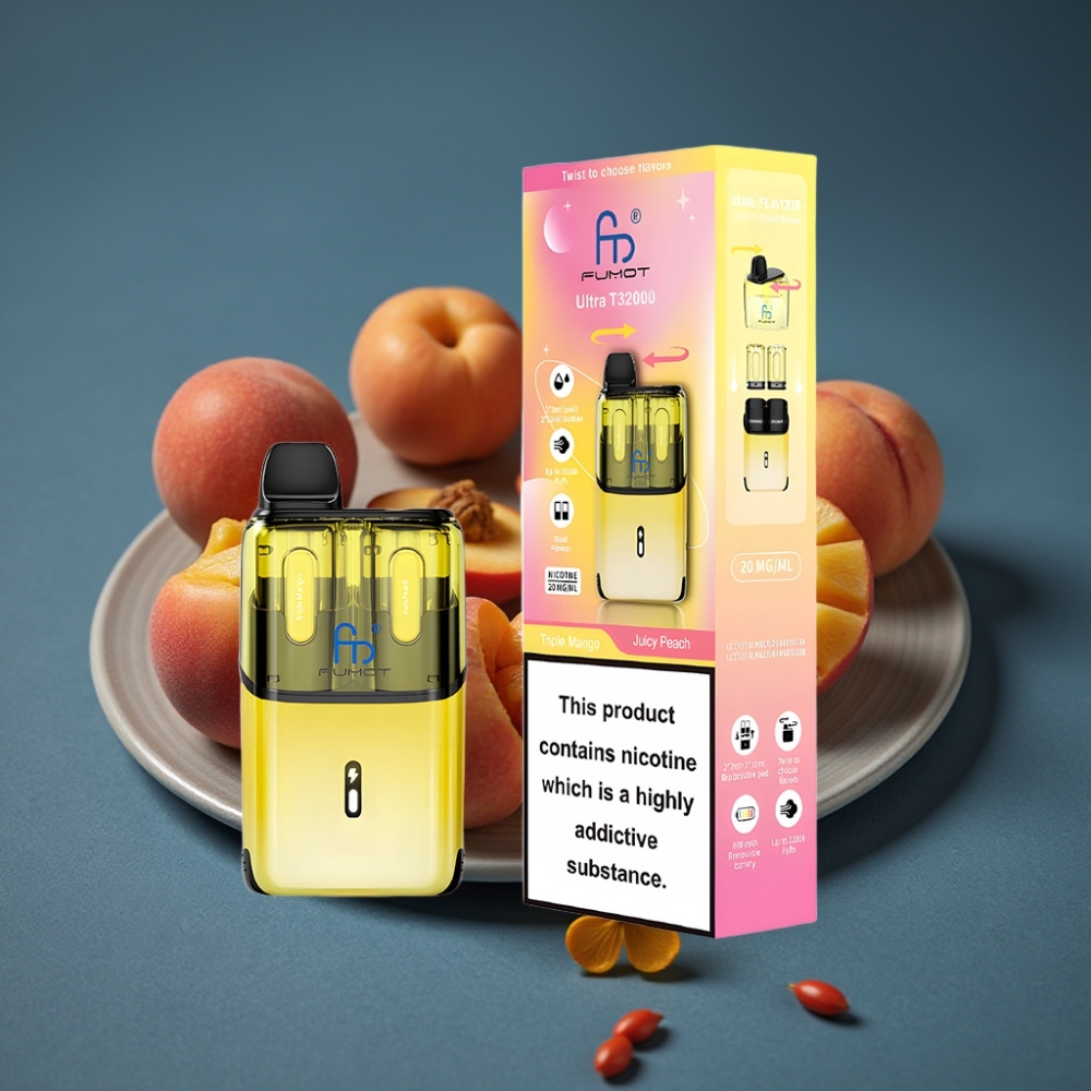 Fumot Ultra T32000 Disposable Vape Triple Mango - Šťavnatá broskev, 32000 tahů, 800mAh, 24ml