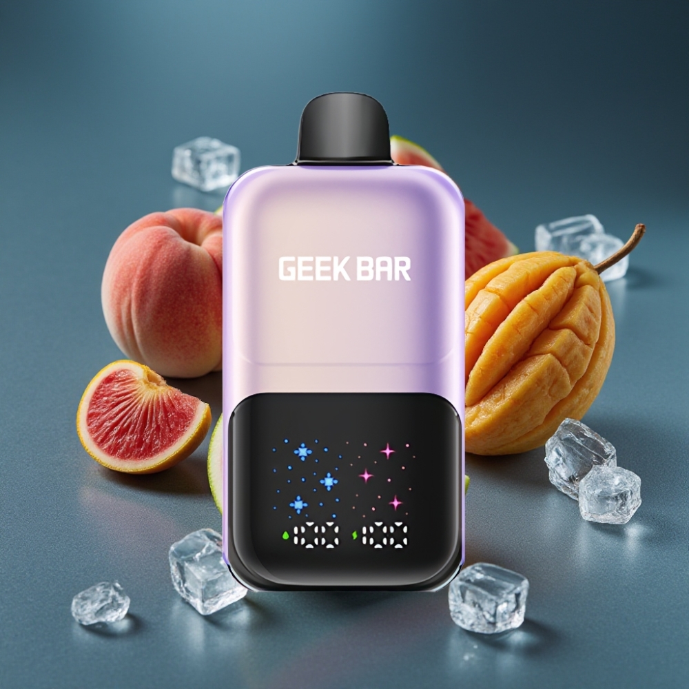 GEEK BAR 2GO 50000 Puffs 20ml Broskve Mango Meloun Led 5% Nikotin Nastavitelný Chuť