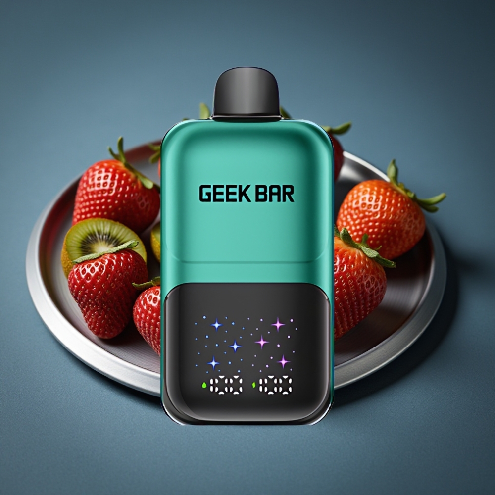 GEEK BAR 2GO 50000 Puffs Interaktivní Velký Displej Jahoda & Kiwi 20mL