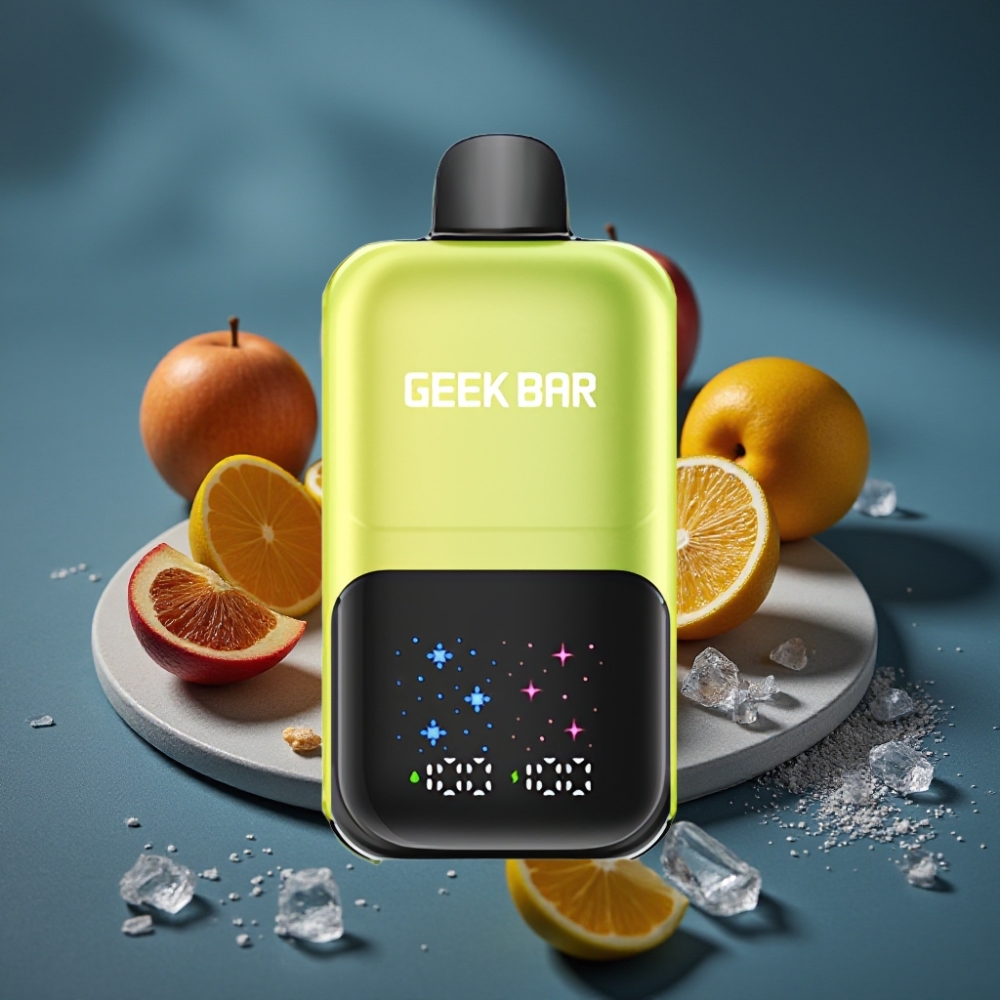 GEEK BAR 2GO 50000 Puffs Interaktivní Velký Displej Kyselé Jablko Led 20mL Dual Tanky