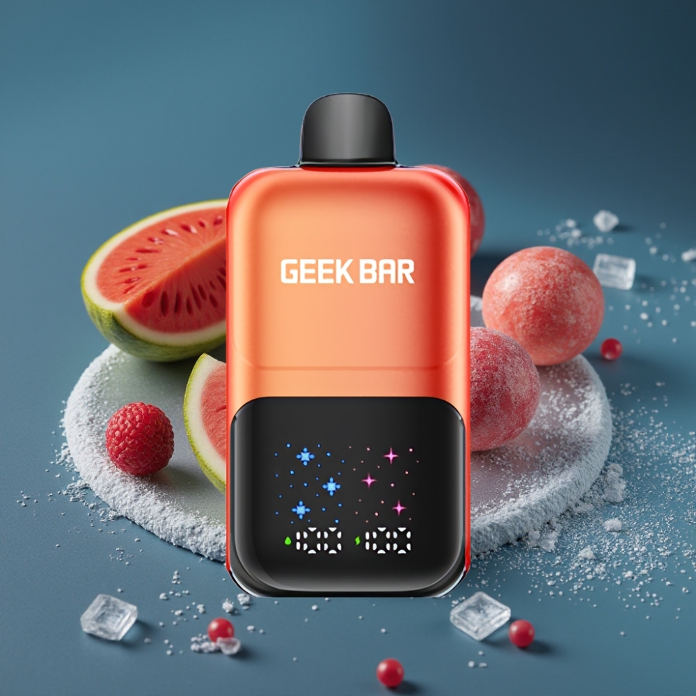 GEEK BAR 2GO 50000 Puffs Vodní meloun Bubble Gum Led, interaktivní obrazovka, 20mL