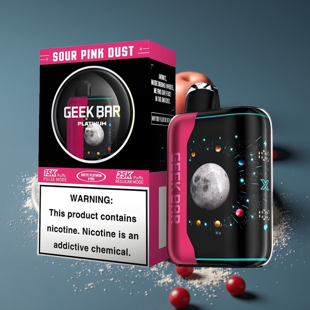 GEEK BAR Platinum Edition 25000 Puffů, Sour Pink Dust, Dual Mesh Coil, 20mL