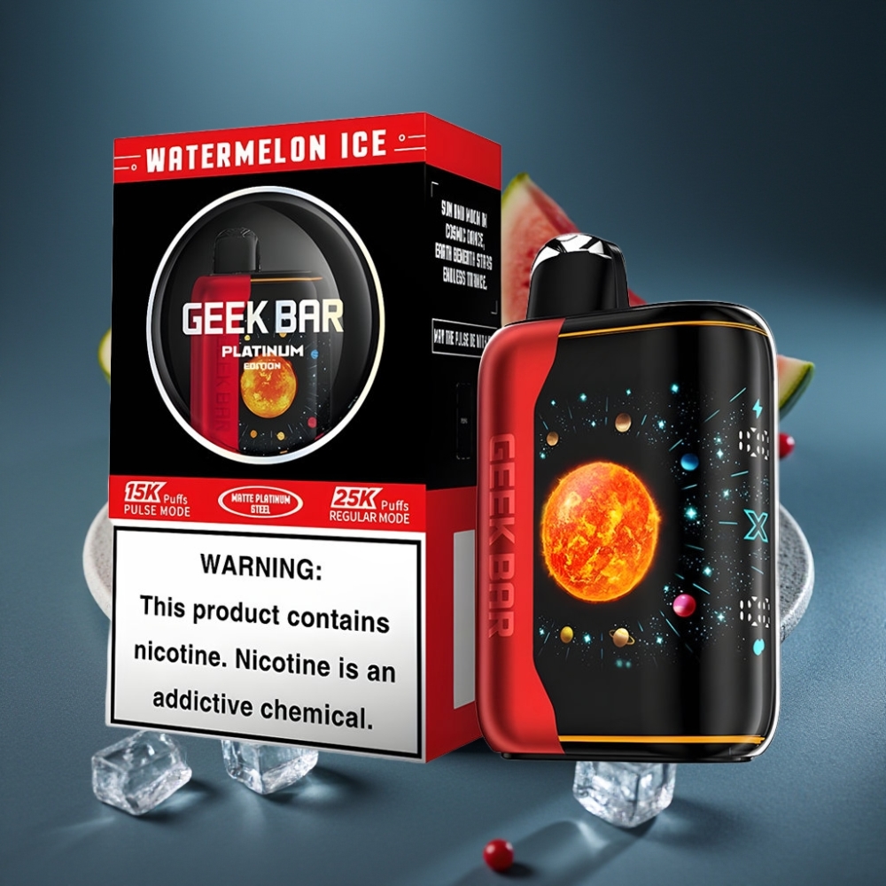 GEEK BAR Platinum Edition 25000 Puffs Watermelon Ice, Dual Mesh Coil, 20mL
