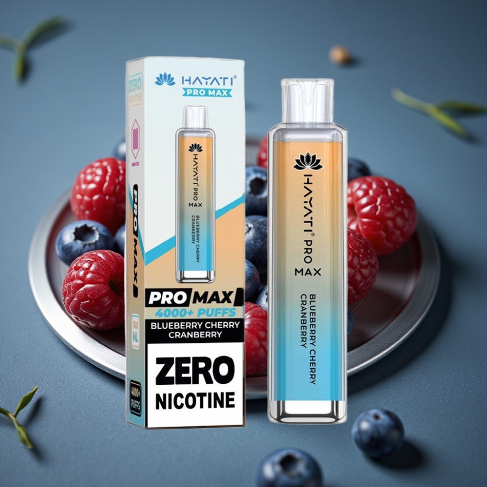 Hayati Pro Max 4000 Puffs Borůvka Třešeň Brusinka, 5% Nikotin, 1400mAh