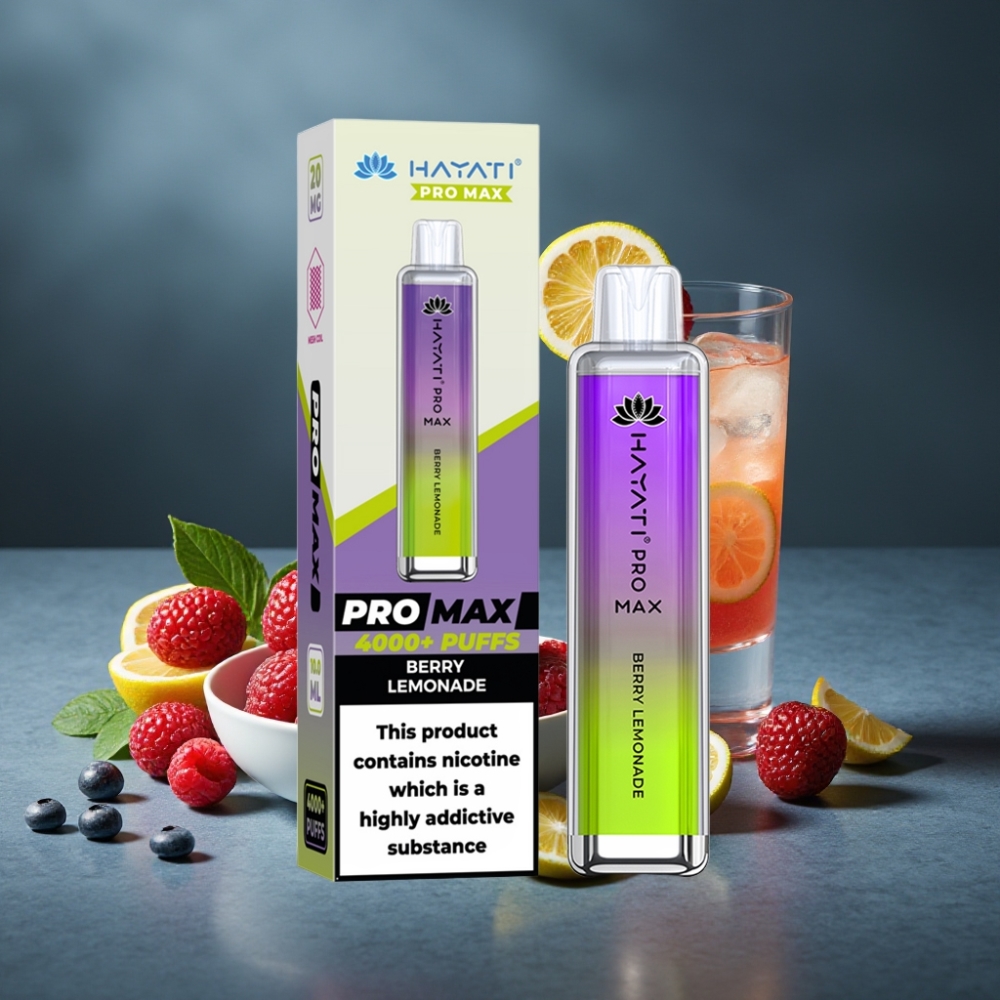 Hayati Pro Max 4000 Puffs Disposable Vape Berry Lemonade, 2ml/10ml, 1400mAh