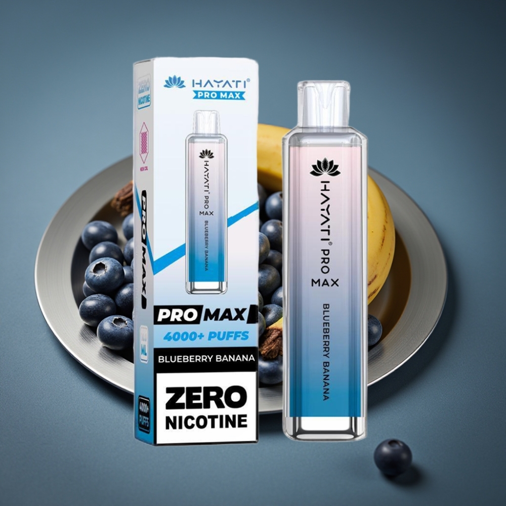 Hayati Pro Max 4000 Puffs Disposable Vape Borůvka Banán, 2ml/10ml, 1400mAh