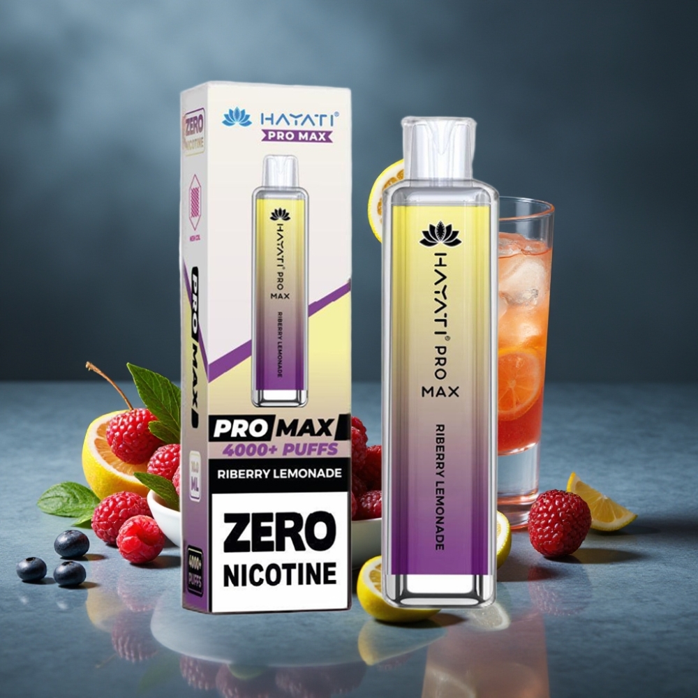 Hayati Pro Max 4000 Puffs Disposable Vape Malinová Limonáda, 2ml/10ml, 1400mAh