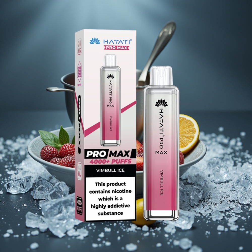 Hayati Pro Max 4000 Puffs Disposable Vape Vimbull Ledový, 2ml/10ml, 1400mAh