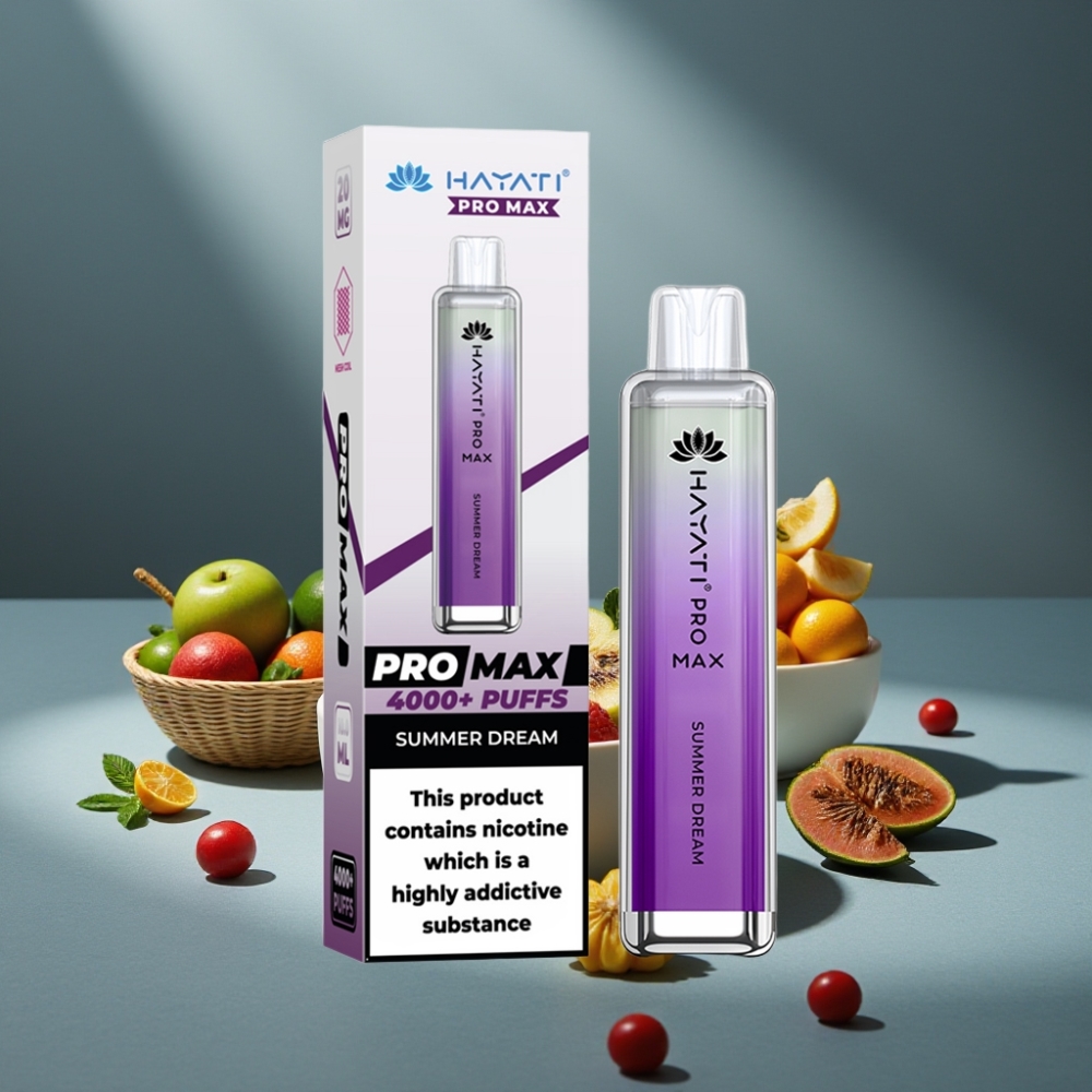 Hayati Pro Max 4000 Puffs Jednorázová E-Cigareta Letní Sen, 1400mAh, 2ml/10ml