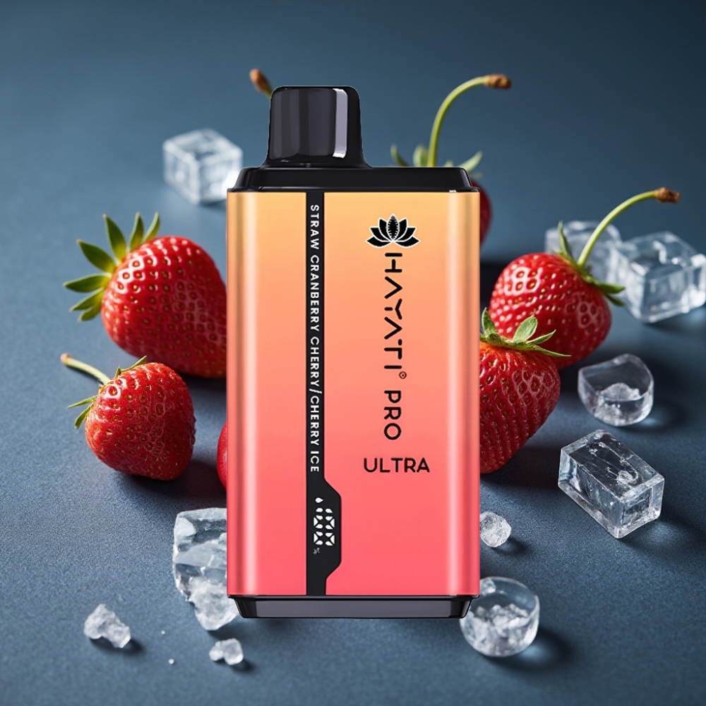 Hayati Pro Ultra 15000 Puffs Jahoda Brusinka Třešeň Cherry Ice 850mAh 2×12ml