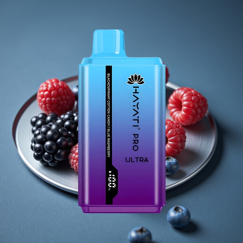 Hayati Pro Ultra 15000 Puffs Černý rybíz Cukrová vata Modrá malina 850mAh 24ml
