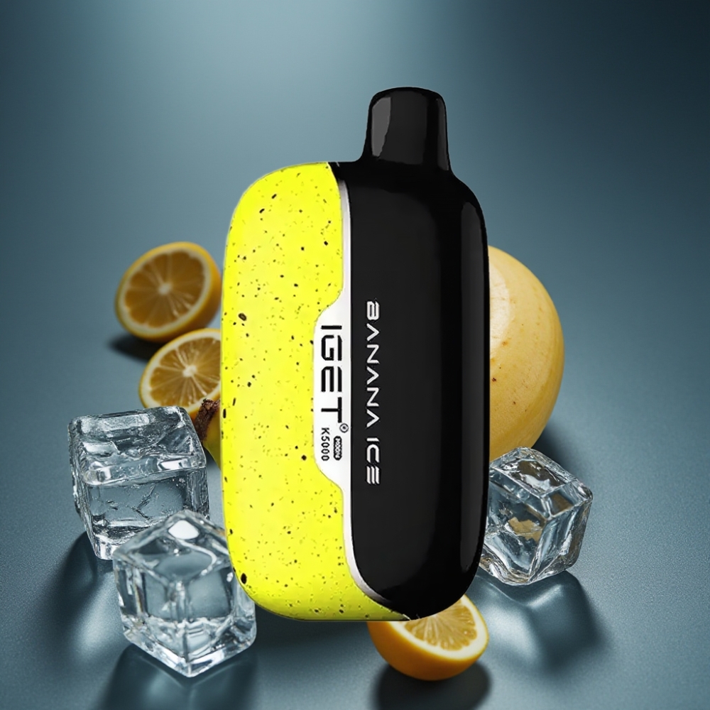 IGET Moon K5000 Puffs Banánový Led až 5000 šluků Mesh Coil 1.35 Ohm