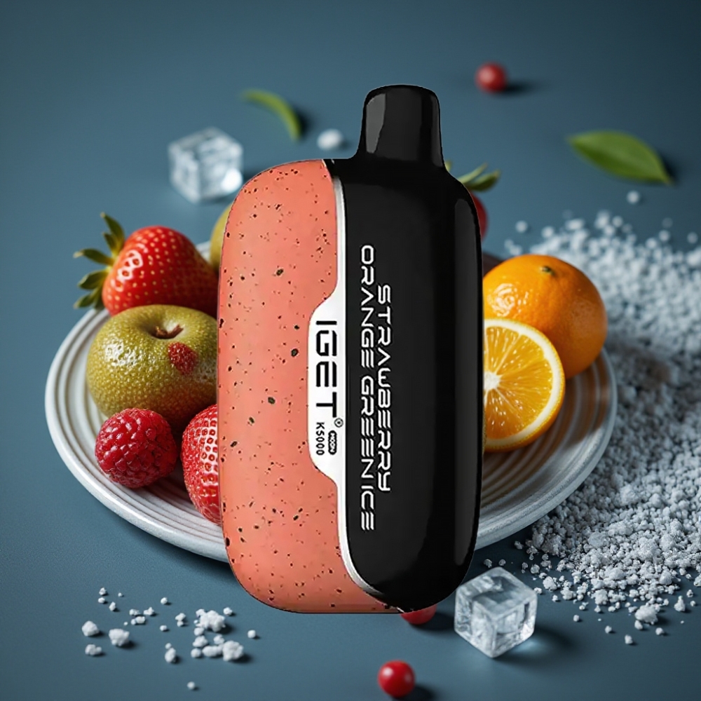 IGET Moon K5000 Puffs Jahoda Pomeranč Zelený Led 1.35 Ohm 81.5 g
