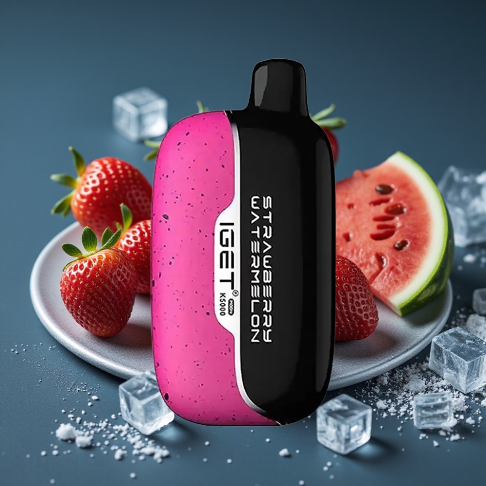 IGET Moon K5000 Puffs Jahodový Melounový Led 5000 Puffs 1.35 Ohm Mesh Coil
