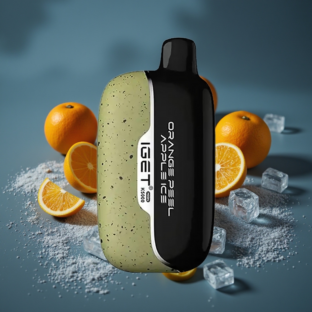 IGET Moon K5000 Puffs Orange Peel Apple Ice 5000 Puffs 1.35 Ohm Mesh Coil