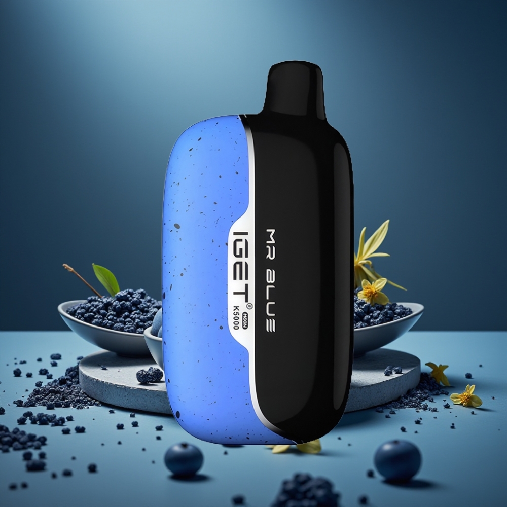 IGET Moon K5000 Puffs Pan Blue, 81.5g, Mesh Coil 1.35 Ohm, 49.5x25.3x99.4mm
